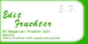 edit fruchter business card